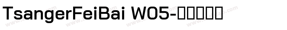 TsangerFeiBai W05字体转换